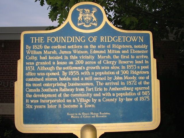 The Founding of Ridgetown