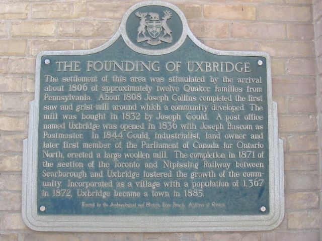 The Founding of Uxbridge