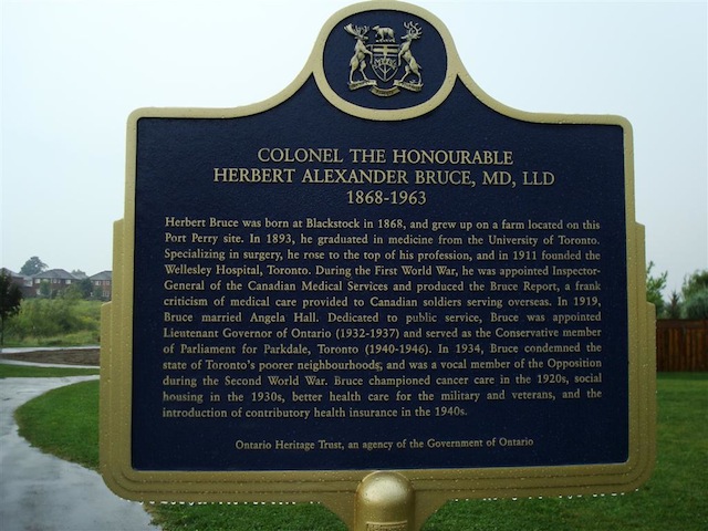 Colonel The Honourable Herbert Alexander Bruce, MD, LLD