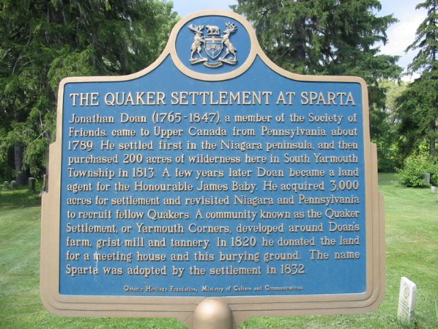 The Quaker Settlement at Sparta