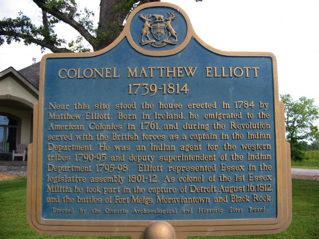 Colonel Matthew Elliott 1739-1814
