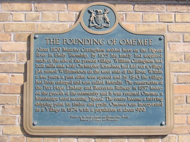 The Founding of Omemee