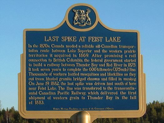Last Spike at Feist Lake