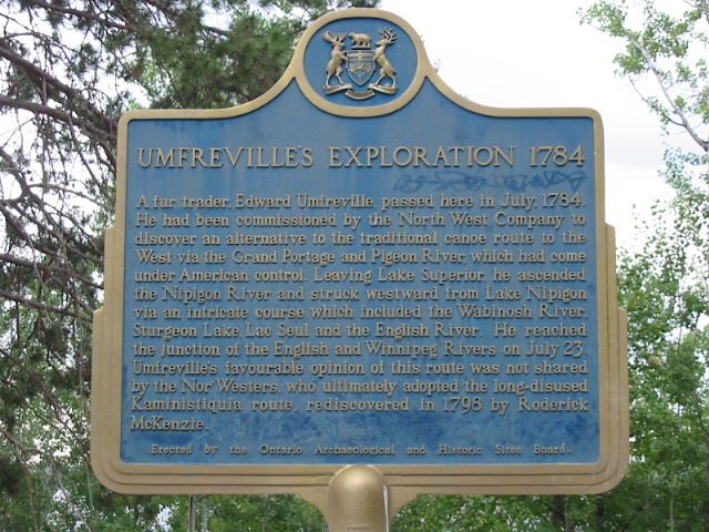 Umfreville's Exploration 1784