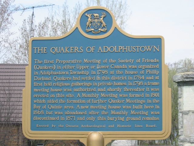 The Quakers of Adolphustown