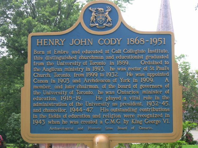 Henry John Cody 1868-1951