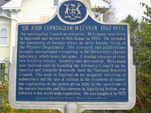 Sir John Cunningham McLennan, 1867-1935