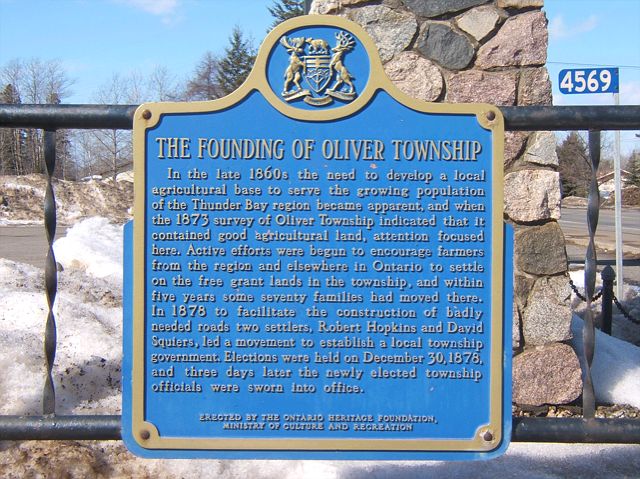 The Founding of Oliver Township