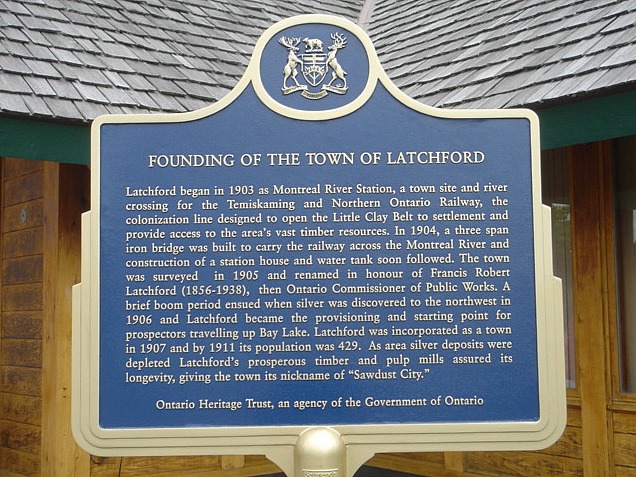 Founding of the Town of Latchford