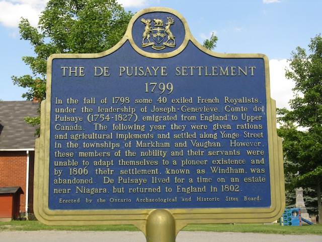 The de Puisaye Settlement 1799