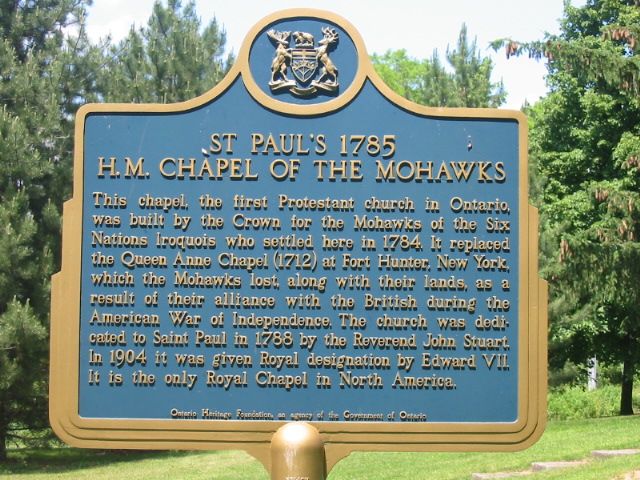 St. Paul's 1785 H.M. Chapel of the Mohawks